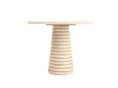 Bruno Travertine Table (Ø90x75)